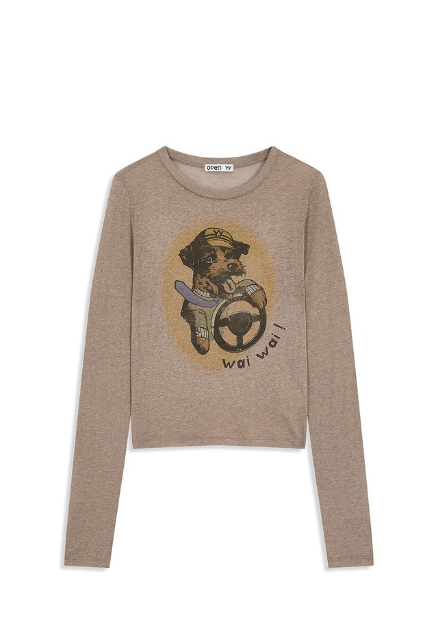 [OPEN YY] PET CLUB SHEER LONG SLEEVE, BEIGE 正規品 韓国ブランド 韓国通販 韓国代行 韓国ファッション オープン ワイワイ 日本 店舗