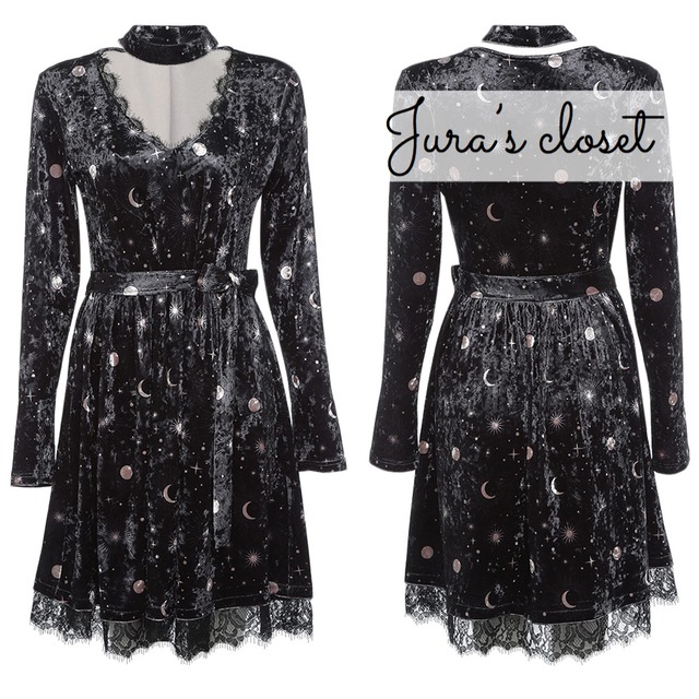 夜空の ベロアチョーカーワンピース Jura S Closet ジュラクロ