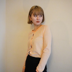 orange border cardigan