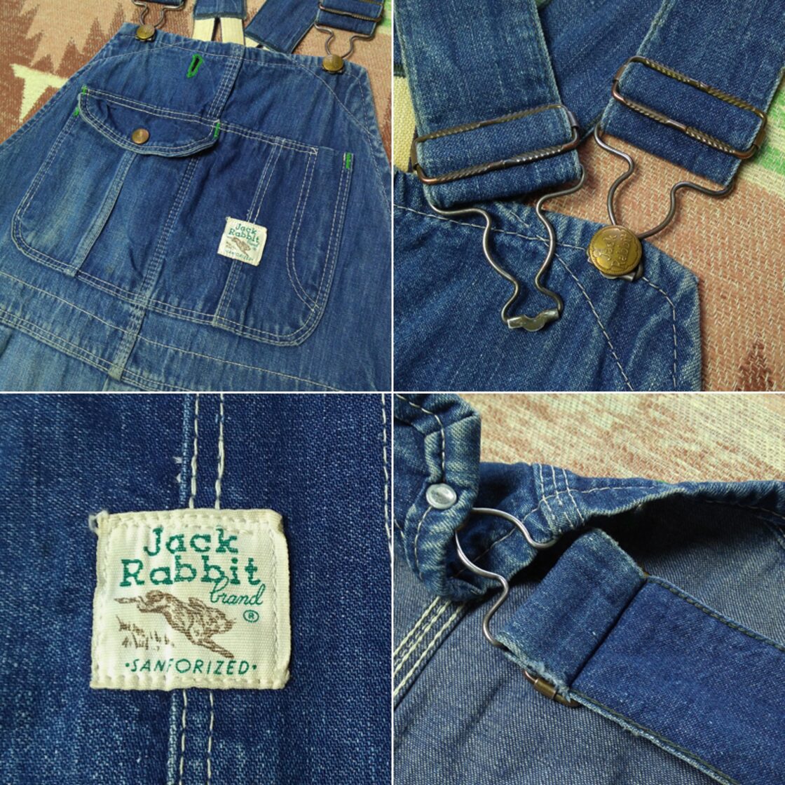 50s～ Jack Rabbit Low-Back Denim Overalls（実寸W37L32） | Pay ID