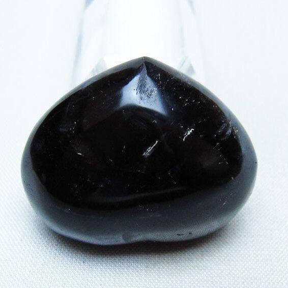 モリオン 置物 ハート 黒水晶 一点物 145-2085