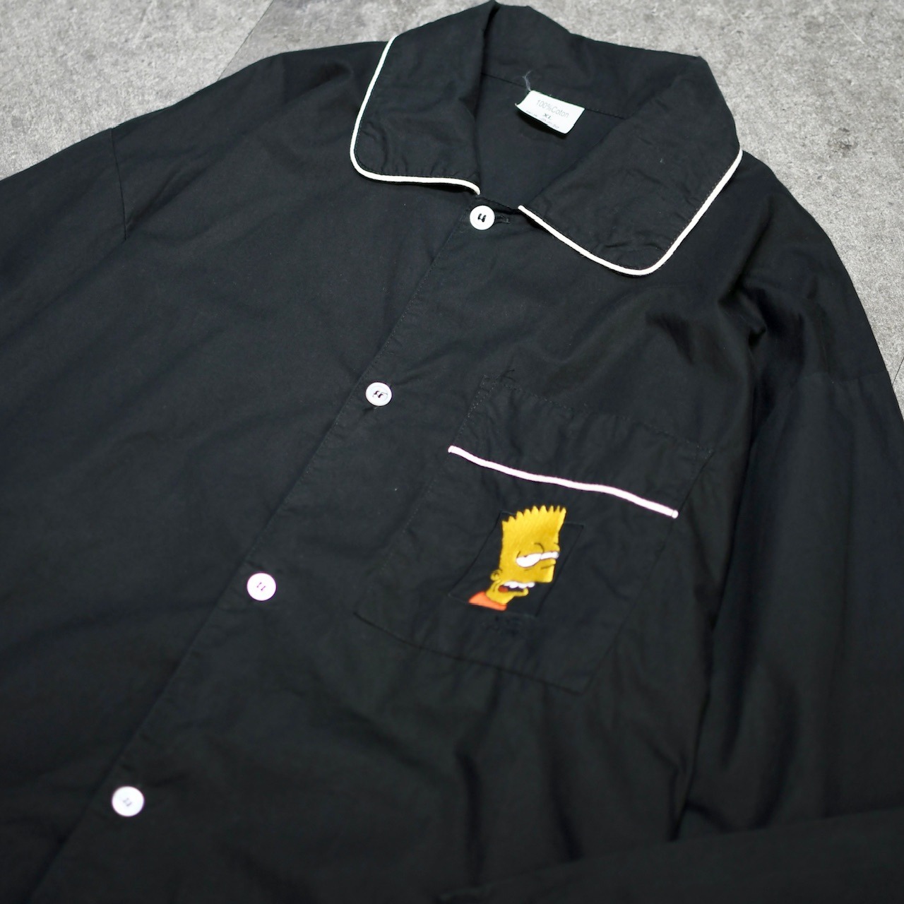 98's The Simpsons embroidery design pajama shirt