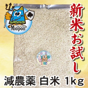 【減農薬】白米ヒノヒカリ1kg　大分県産・日田よりお届けします！