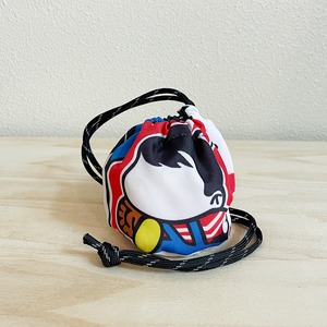 ポスト投函★送料無料★ 【S】フテン君マー坊 ミニ巾着 小物入れ 小銭入れ リフレクター 紐 大人 子供 お揃い