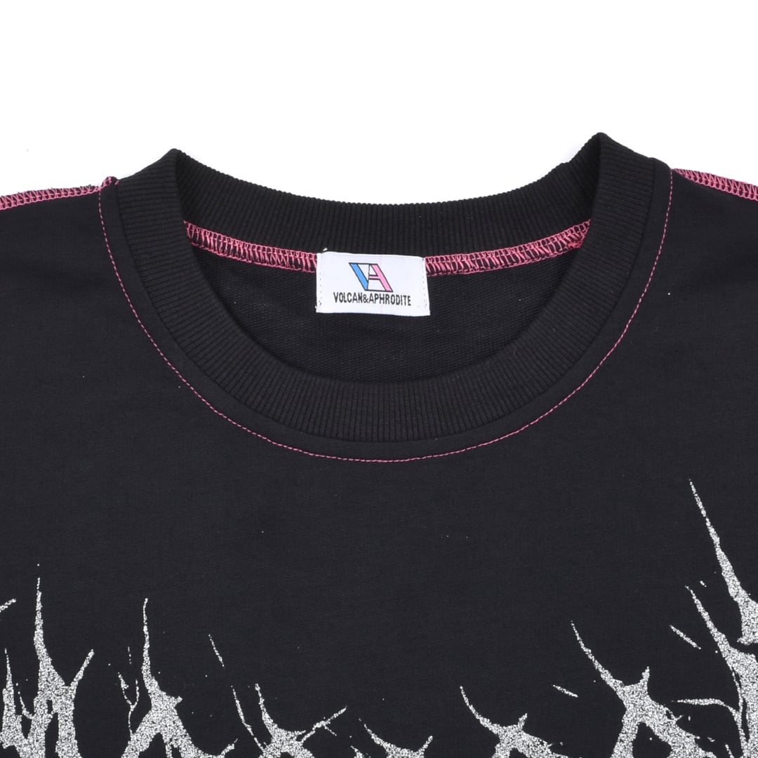 BLACK L近日再入荷の予定!】ウサステッチTシャツ BLACK L近日再入荷の予定!】ウサステッチTシャツ