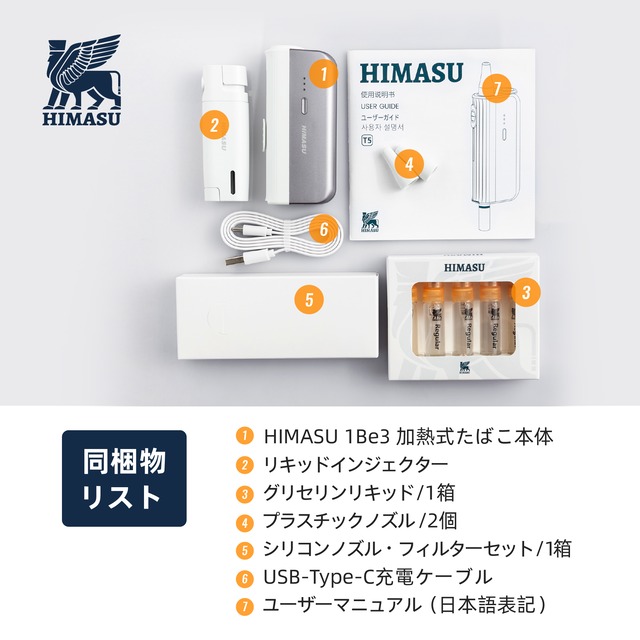 正規代理店HIMASU 1Be3紙巻きたばこ 加熱式 グレー
