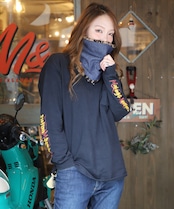 ROBIN NECK WARMER デニムBL&ブラウンレオパード