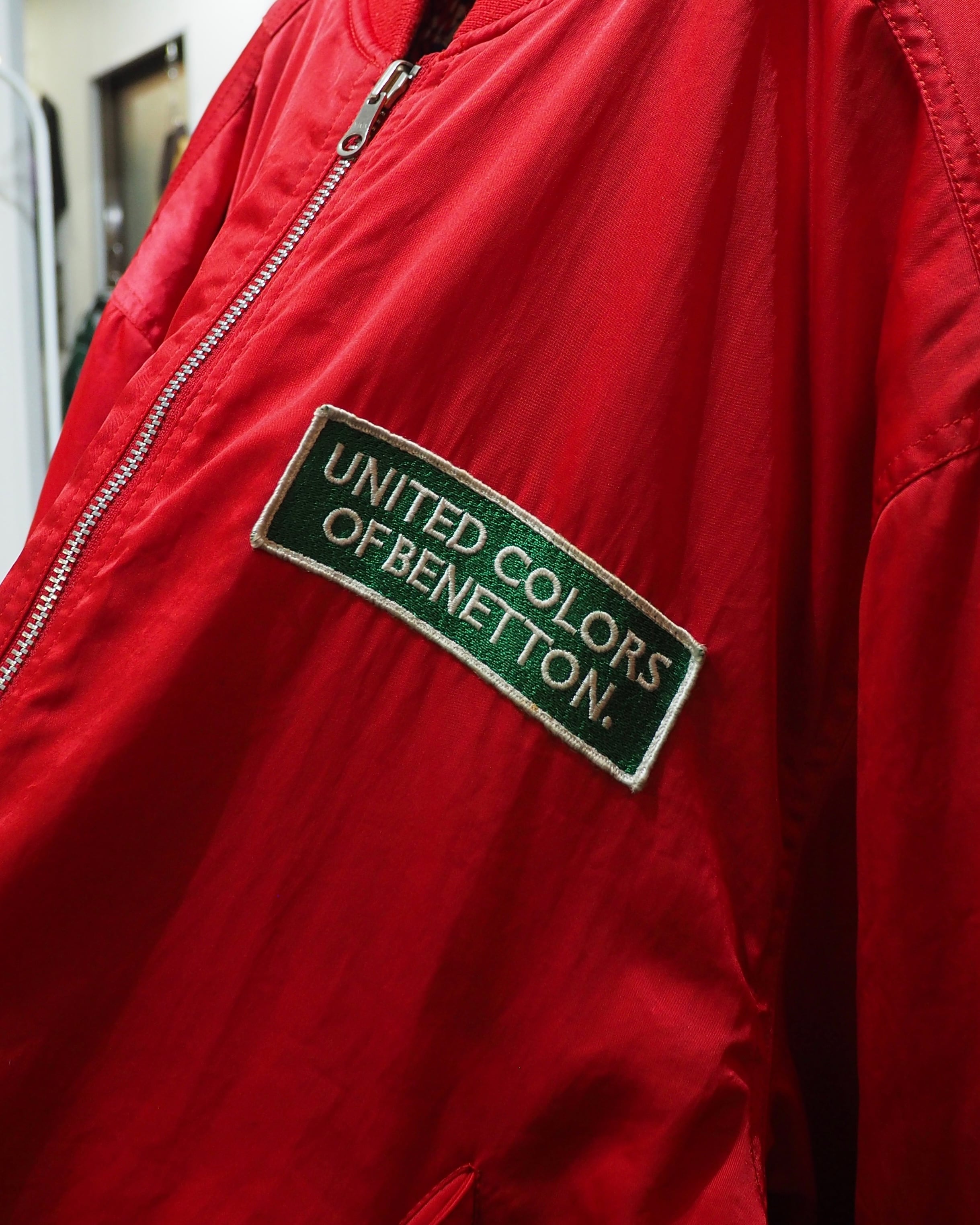 1990s ” UNITED COLORS OF BENETTON ” 2way Reversible Vintage Loose MA_1 Flight Jacket