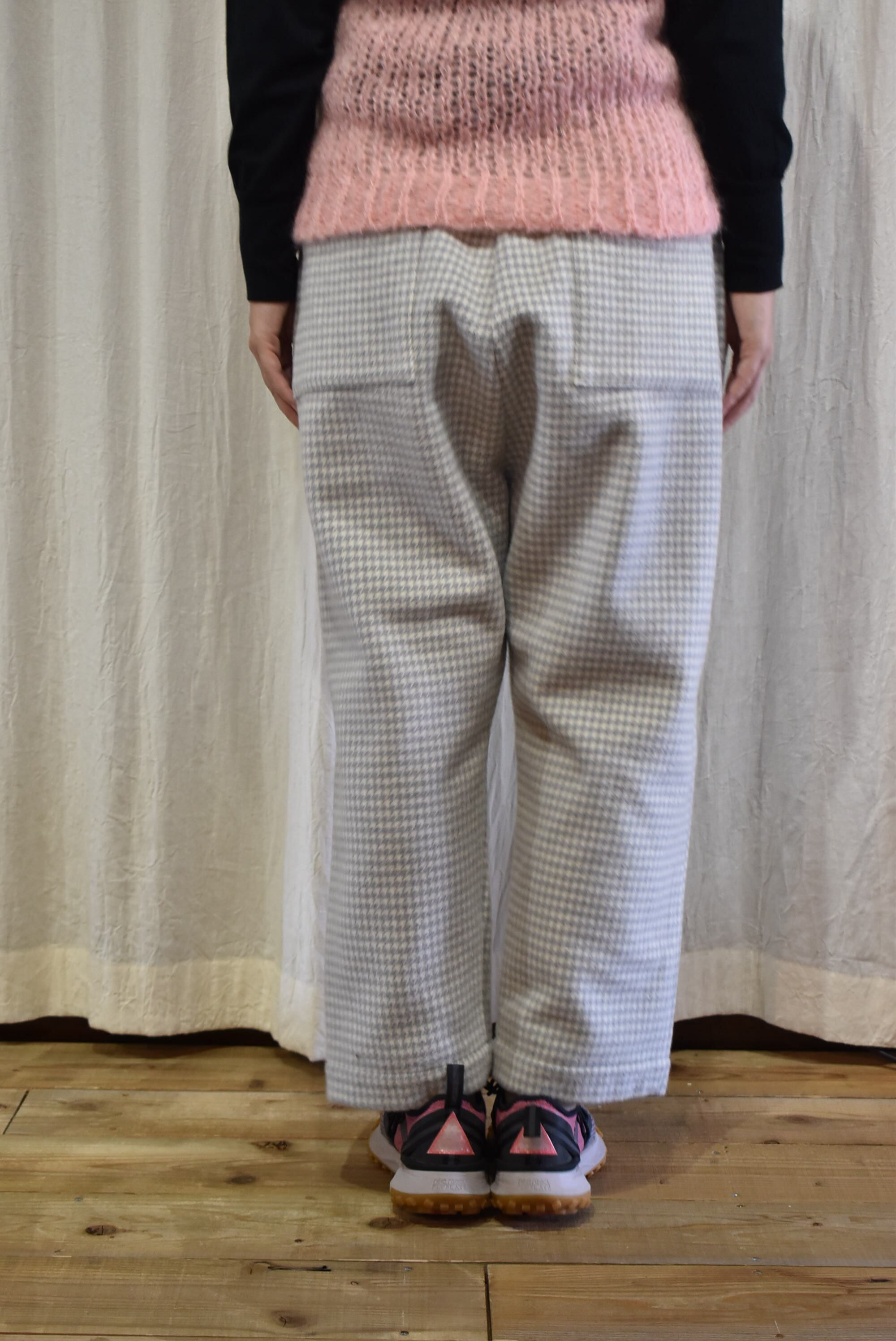 River WOOL CHECK PANTS GREY | rasikufuku