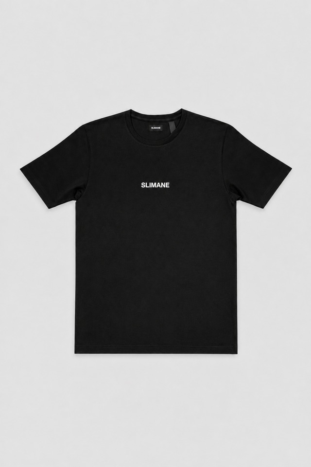 SLIMANE LOGO T-SHIRT / BLACK / SLM-T01