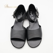 agnes b. アニエスベー サンダル 36サイズ ブラック系 靴 くつ シューズ レディース 無地 シンプル カジュアル ぺたんこ フラット フラットシューズ かわいい オールブラック