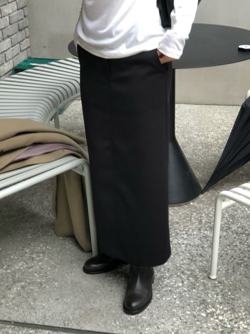 (予約) verveine / Lumi back-banding wool midi skirt 2color