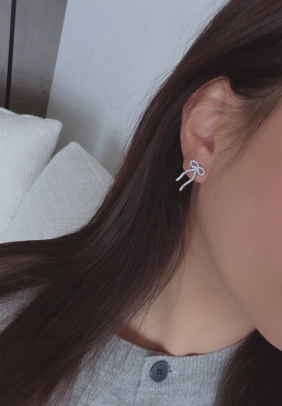 カーブリボンピアス | SASSY ANGEL