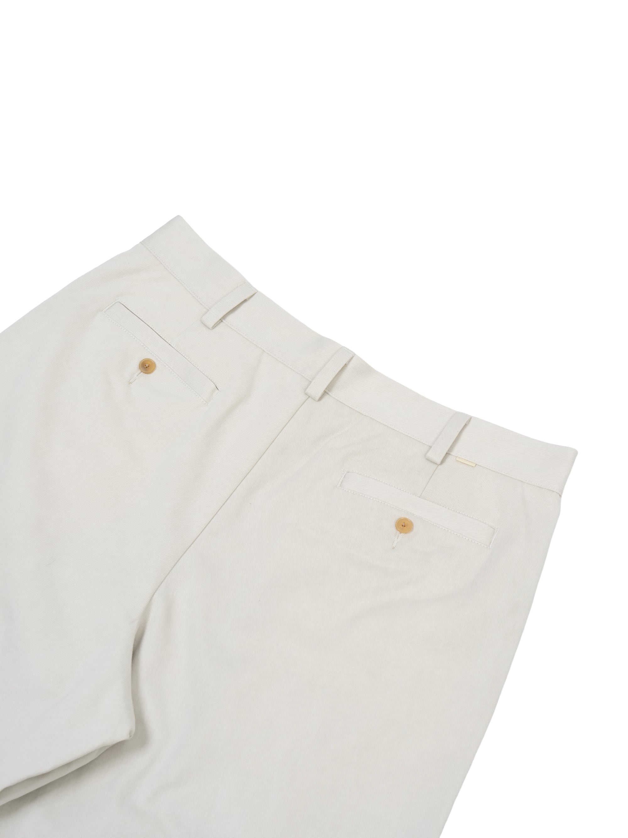 Cotton 2tuck Washed Chino Shorts (ivory) | OVY