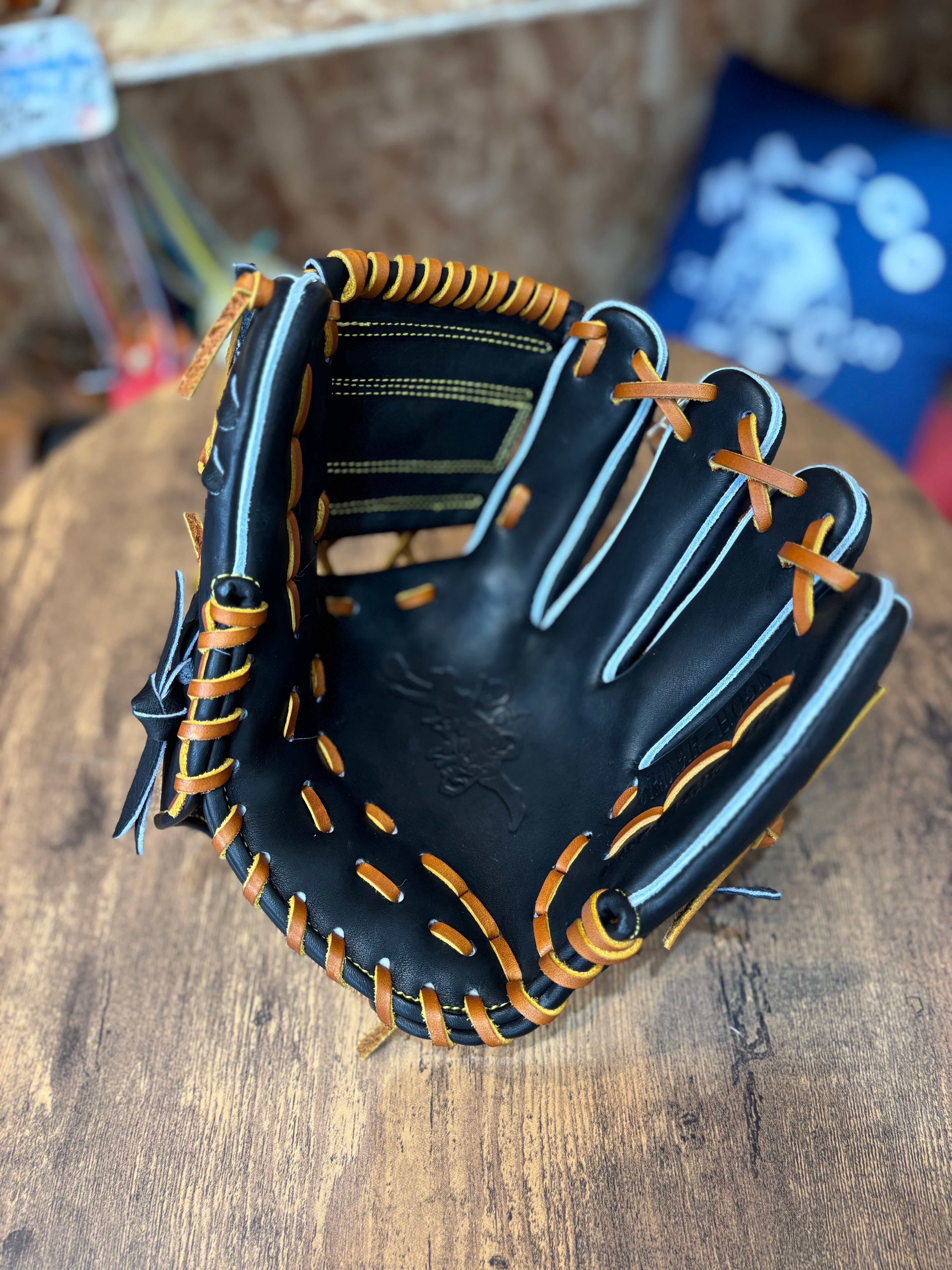 【値下げ中】【実使用】【希少】ビッグエム　ブルーウェーブ藤本選手　内野用 最上級 ミズノプロ 軟式内野用 AXI使用 バスケットウェブ