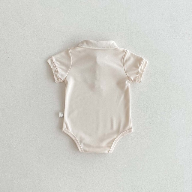 【BABY】英字ロゴベーシックポロカラー半袖ロンパース - 12