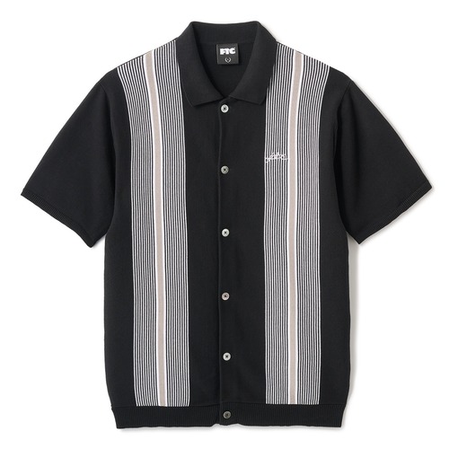 FTC / STRIPE KNIT SHIRT BLACK