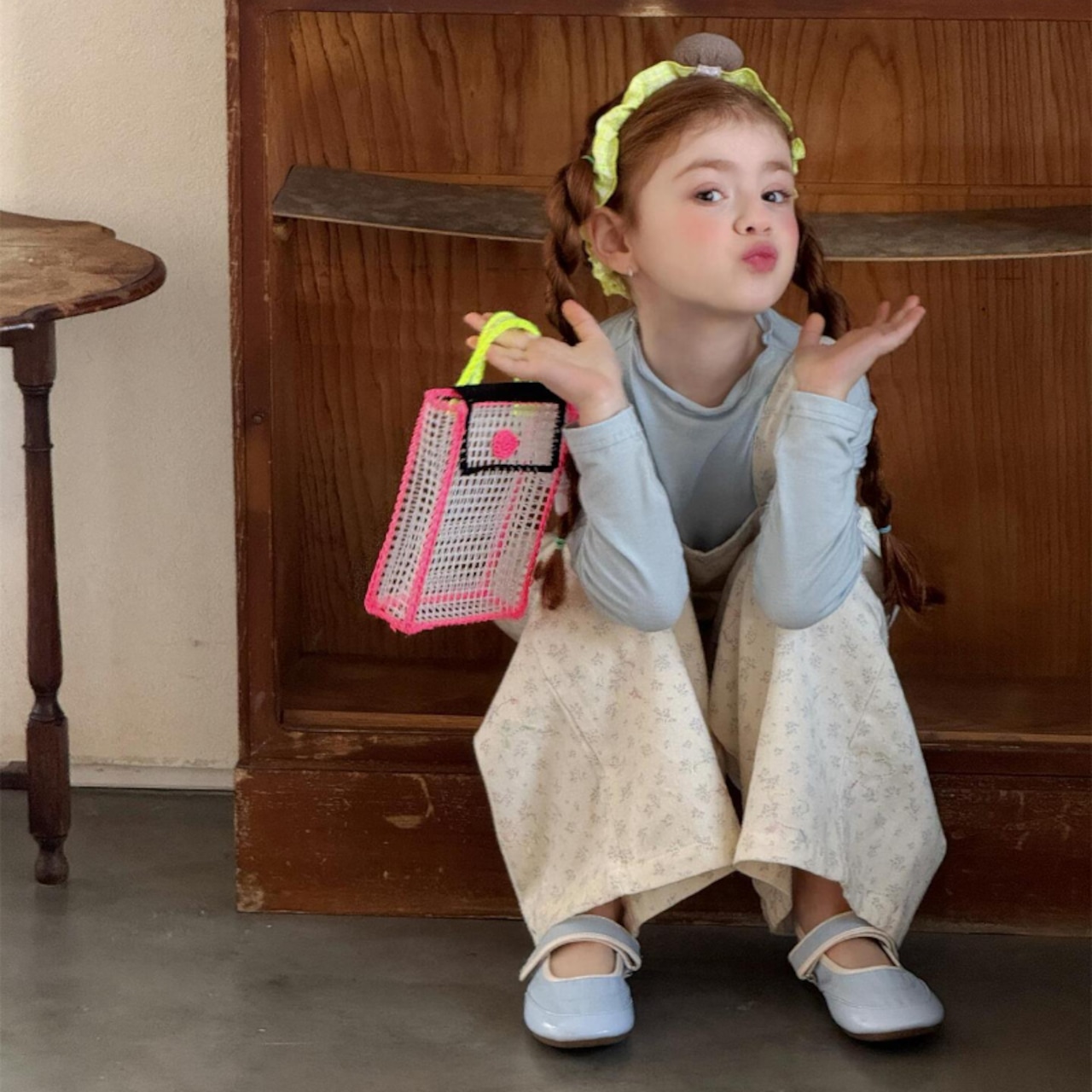 春韓国風花柄オールインワン