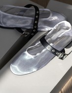 【新作5％OFF・3日間】Mesh Mary-Jane Flat Shoes_2colors