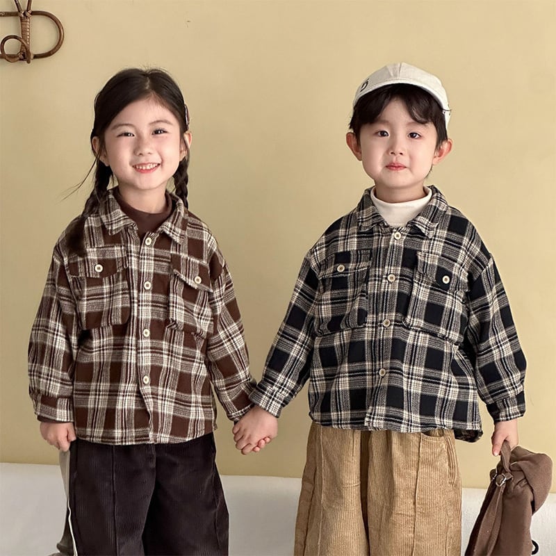 BABY&KID】秋新作チェックシャツ | 韓国子供服通販 - Baker