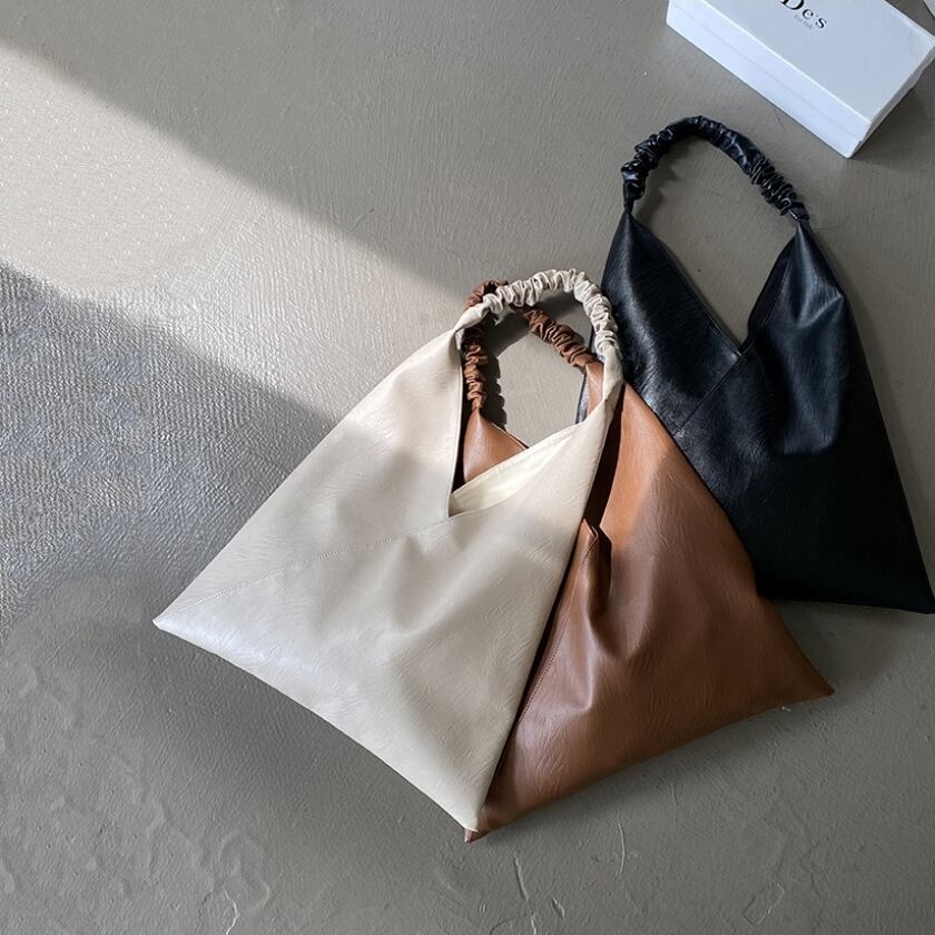 gathered handle tote bag m0368