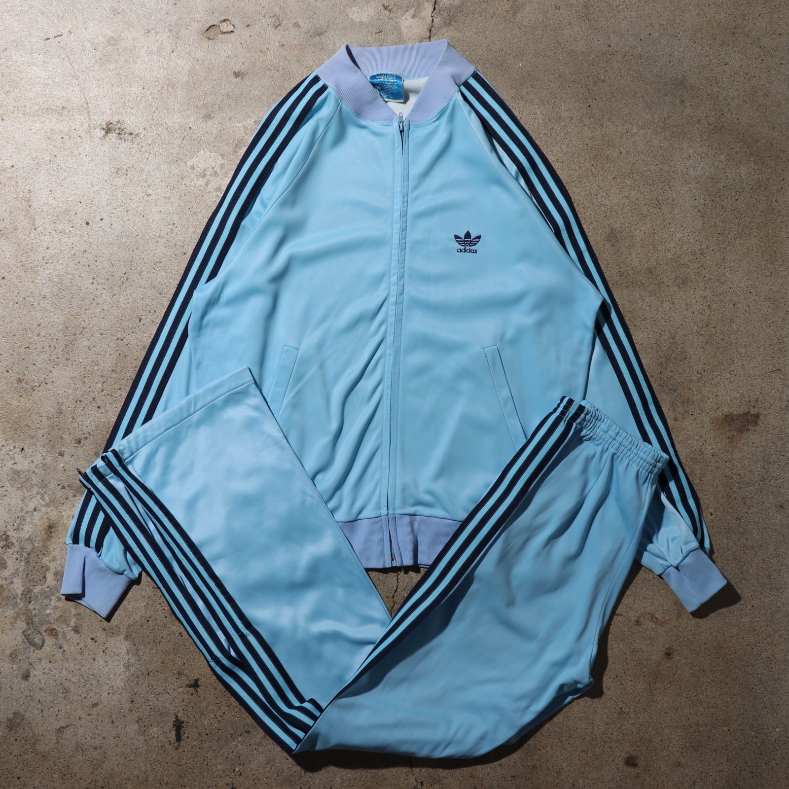 希少 vintage 70s 80s adidas ミントグリーントラックパンツ