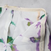 フラメンコ 衣装 ファルダ スカート ペチコート ホワイト系 パープル系 白 紫 花柄 軽い 薄い かわいい フリル ボランテ 軽量 薄手 フェミニン ダンス衣装 舞台衣装 発表会 練習用