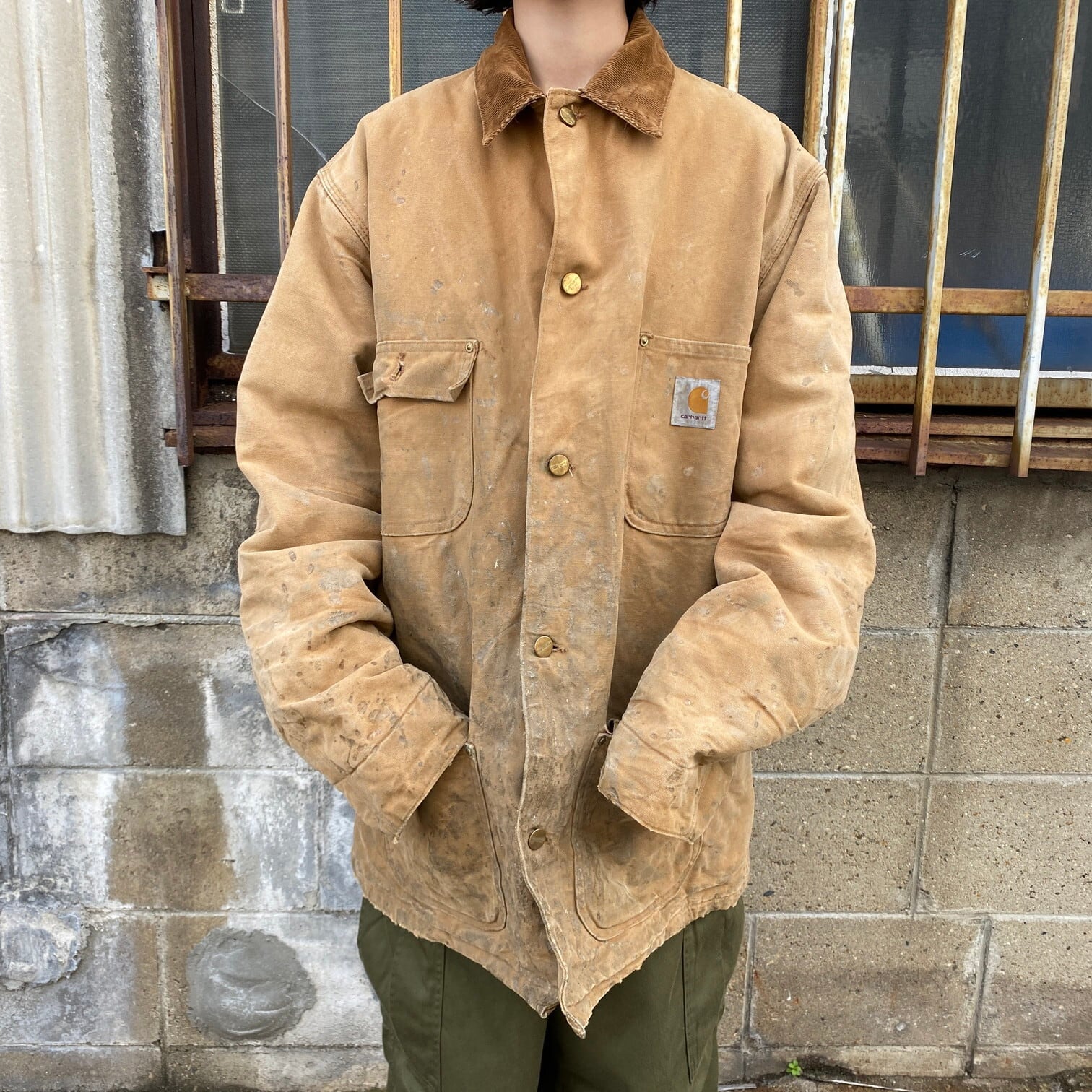 雰囲気系 USA製 80年代 Carhartt カーハート ダック地 ミシガンチョア 