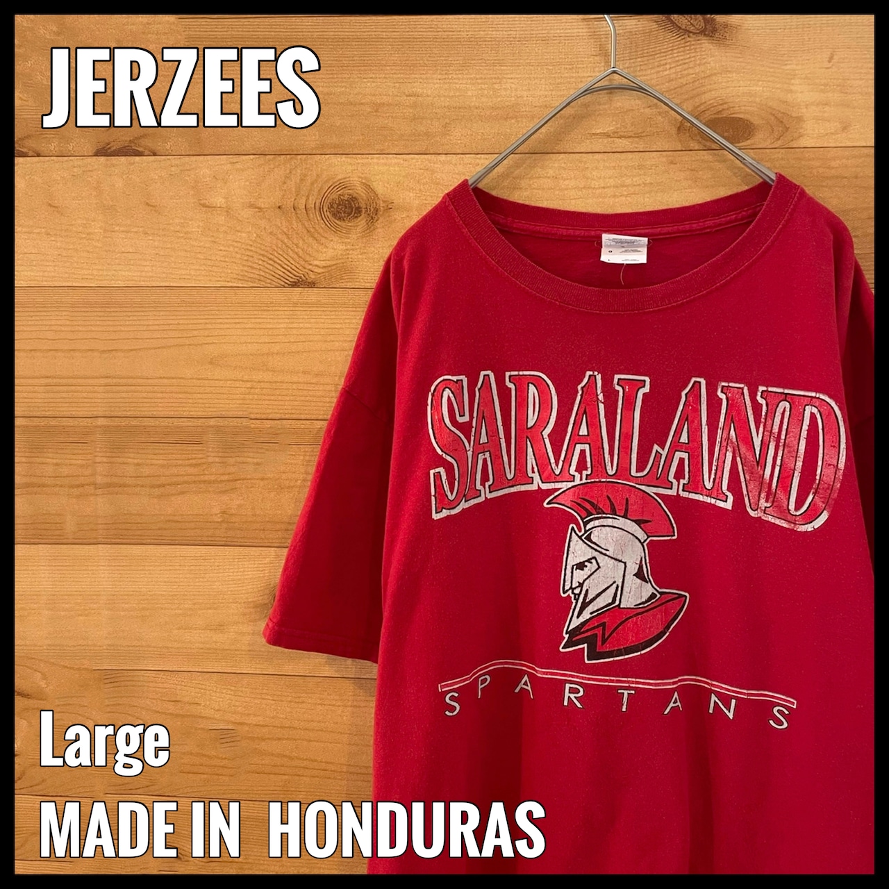 【JERZEES】サラランド・ハイスクール ロゴ プリント Tシャツ 高校 SARALAND L US古着