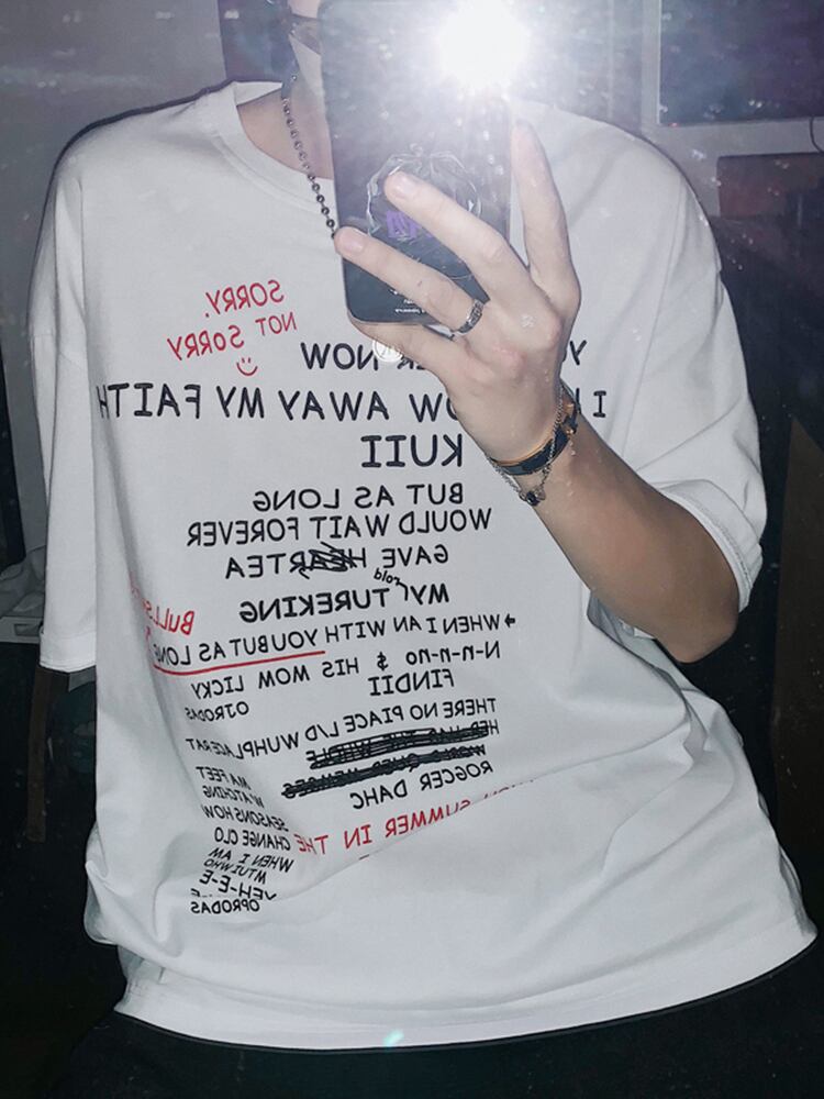 全3色 Tシャツ カットソー プリント カジュアル シンプル