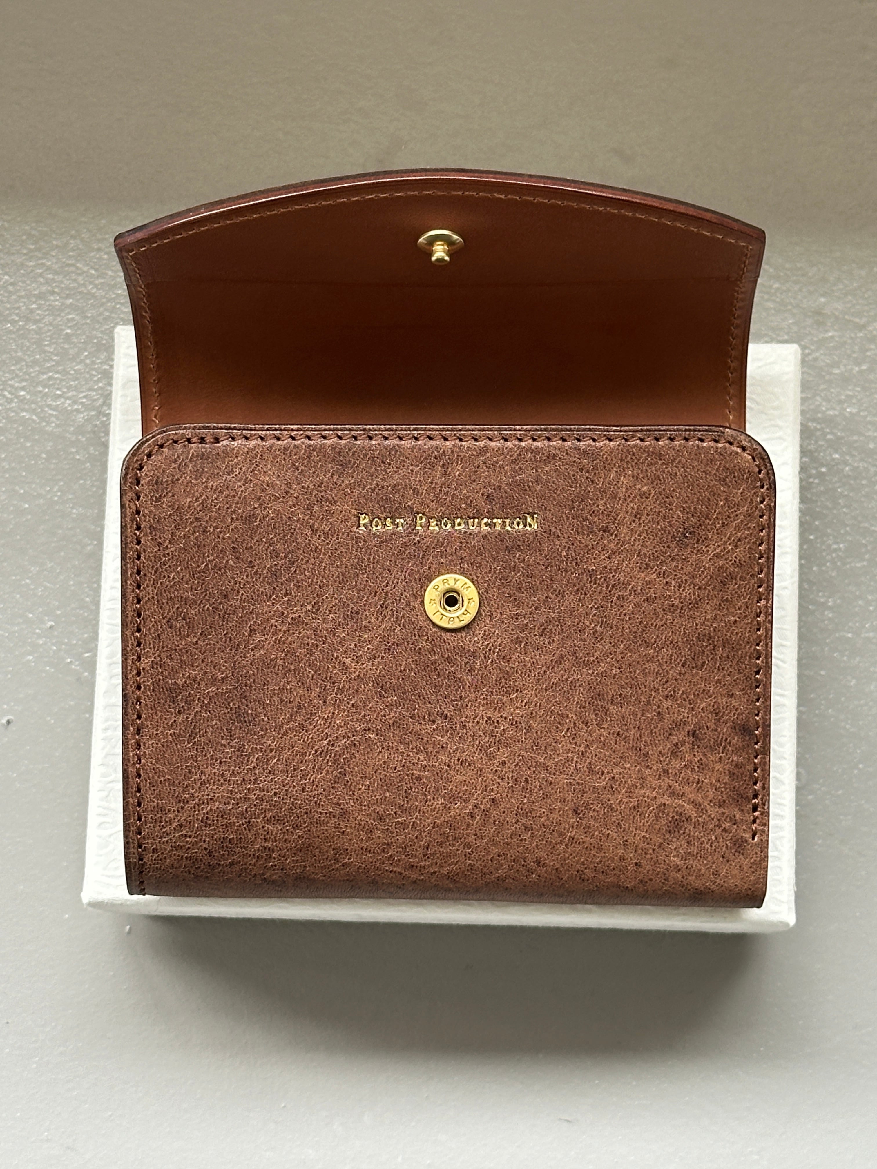 Post Production (ポストプロダクション) Flap Wallet Vintage Brown | H