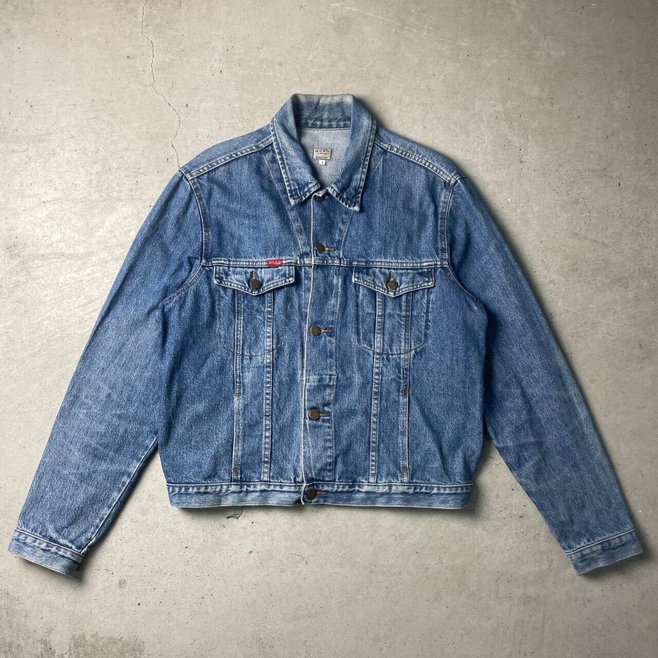 90年代 ユーロ HERO by Wrangler ラングラー デニムジャケット メンズM 古着 Gジャン トラッカージャケット 90s ビンテージ  ヴィンテージ 【デニムジャケット】 | cave 古着屋【公式】古着通販サイト powered by BASE