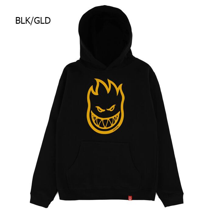 SPITFIRE YOUTH BIGHEAD PULLOVER HOODE BLK/GLD GRAY
