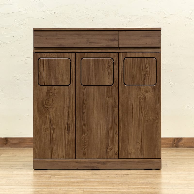 フラップ式ダストボックス　3分別　ブラウン フラップ式ダストボックス 3分別 BR/NA/WW | lifeart