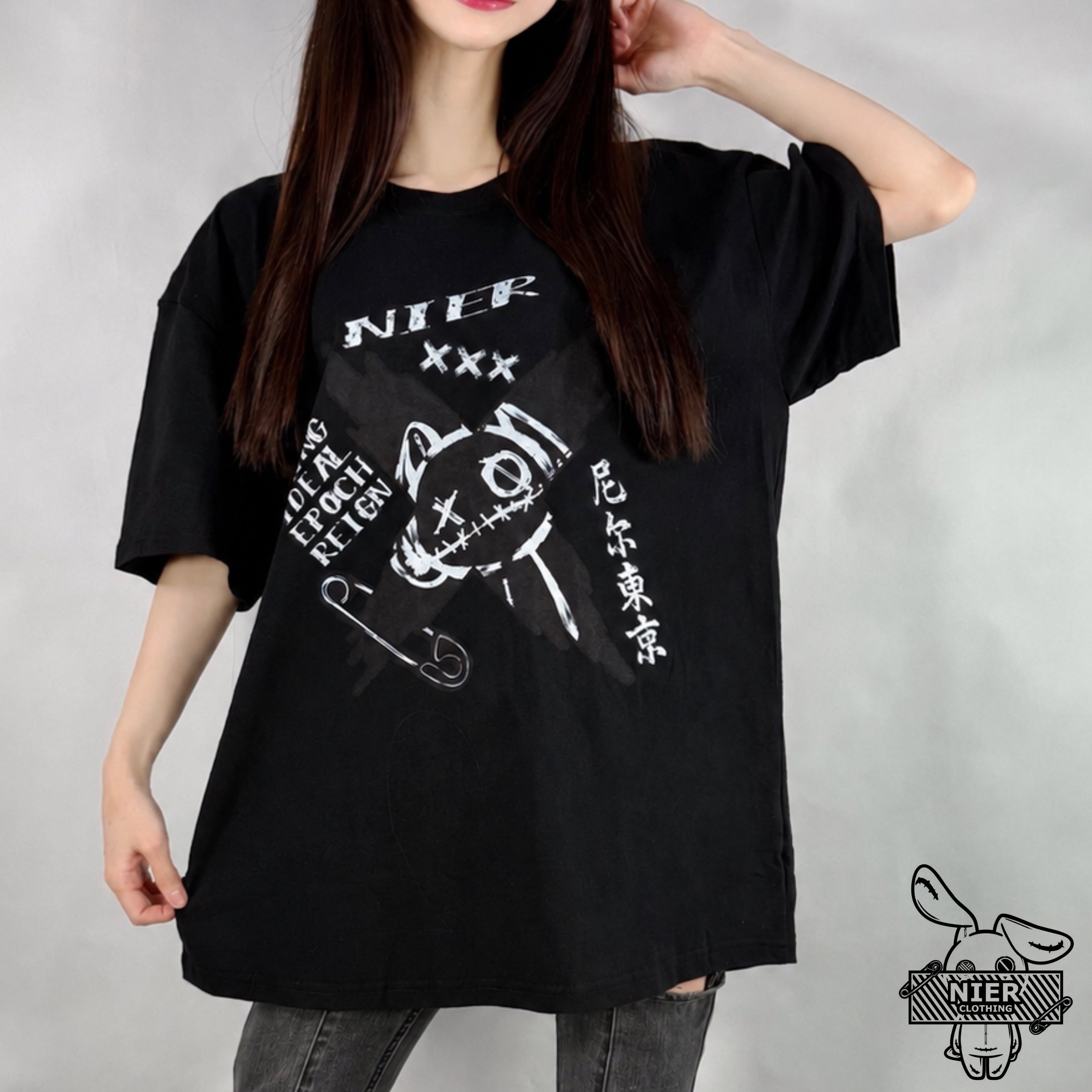 お盆早い者勝ちプレゼント》手書き風NIER GRAPHIC COTTON100%CUTSEW