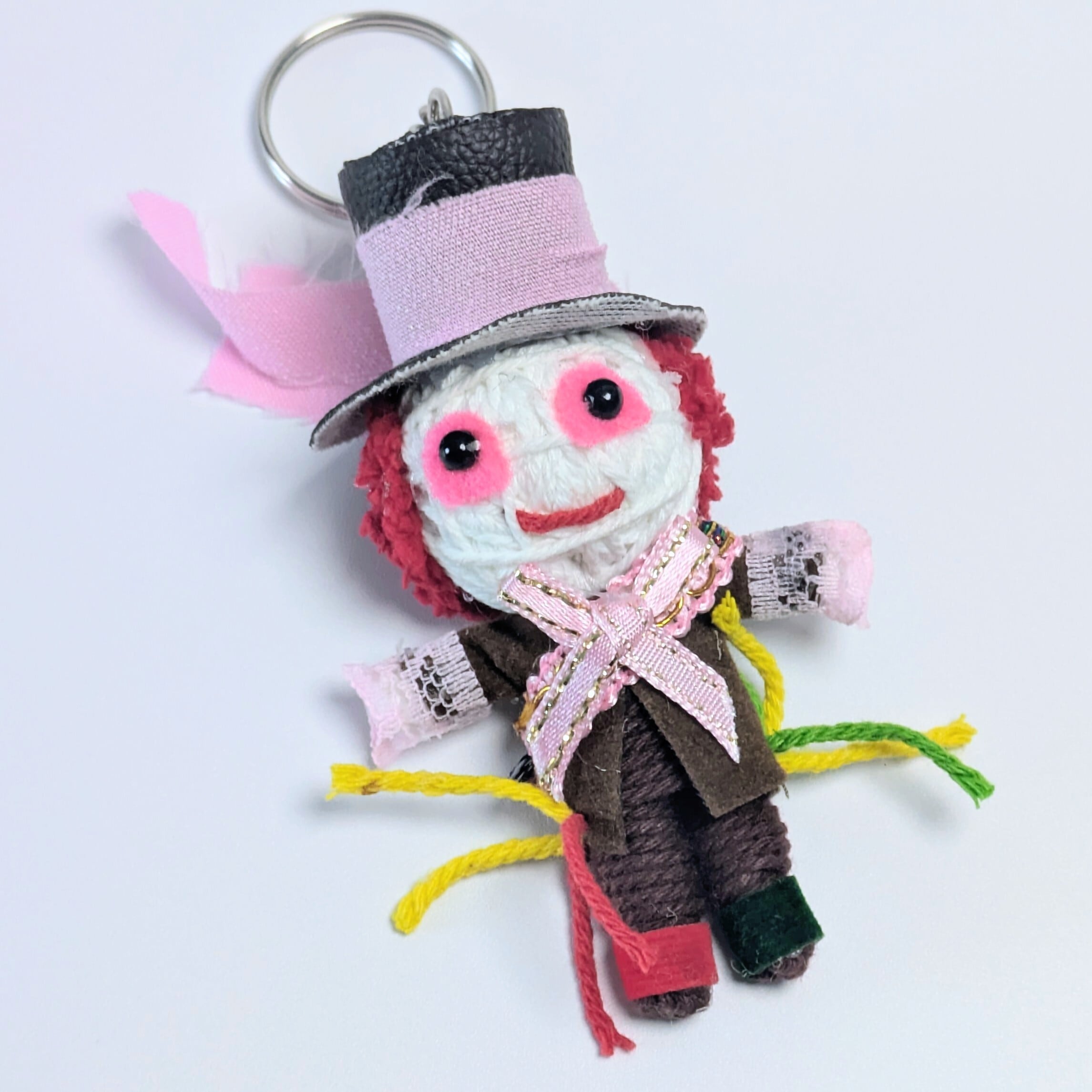 ♧【 マッドハッター / ふしぎの国のアリス / ジョニーデップ / ティムバートン 】 Voodoo doll KeyHolder / ブードゥー人形 / 身代わり人形 /お守り人形 〚アメリカン雑貨 アメトイ〛