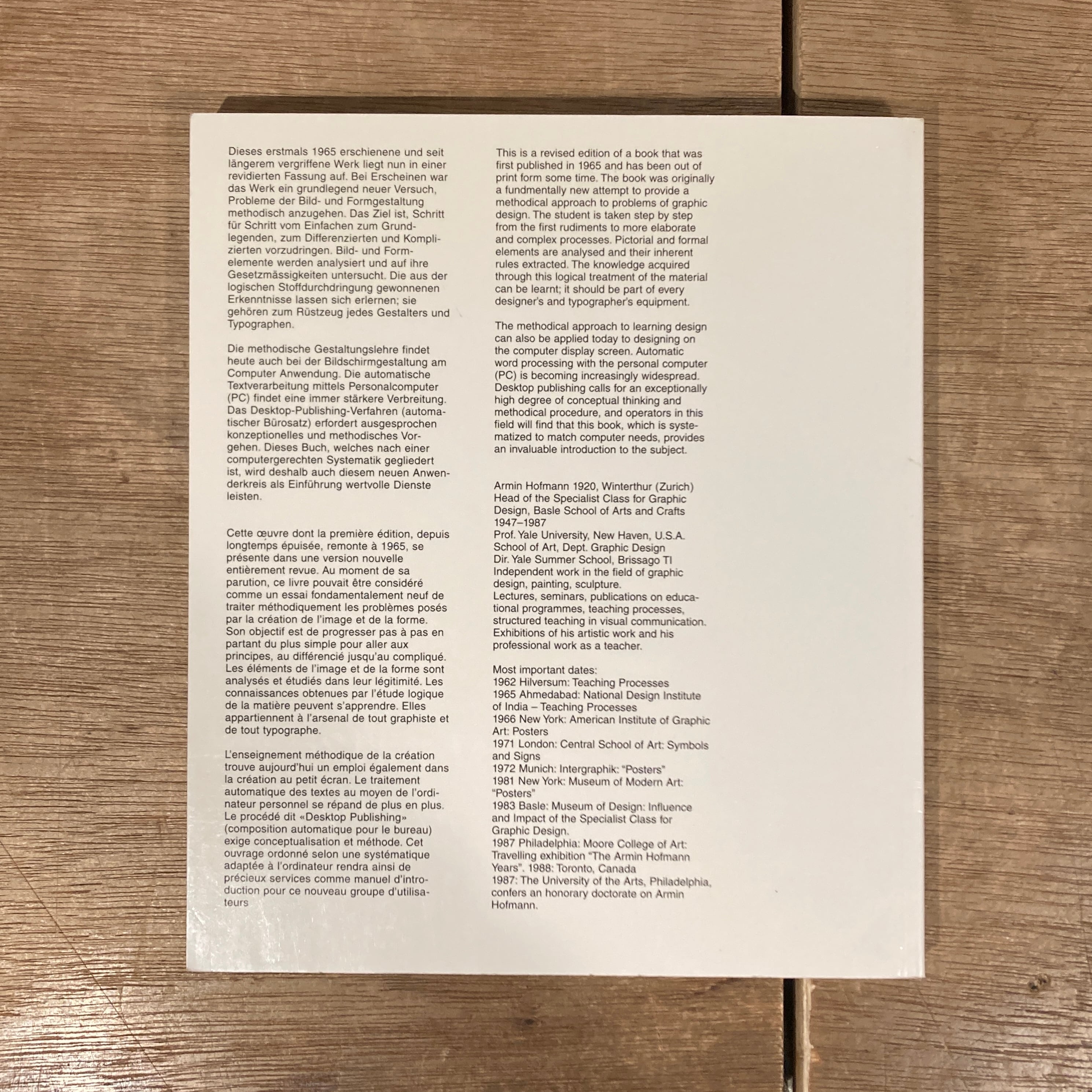 アート・デザイン・音楽 Graphic Design Manual Graphic Design Manual: Principles and Practice / Armin Hofmann | 百年