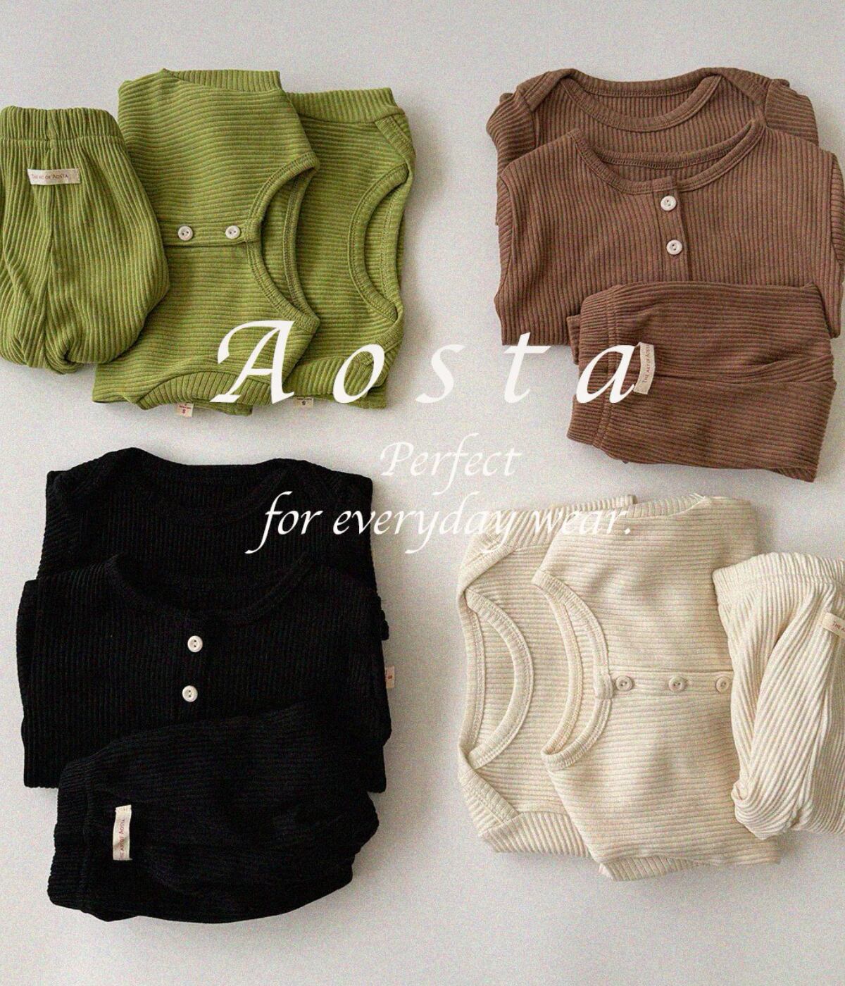 送料無料【予約】/ バターボタンTシャツ / aosta