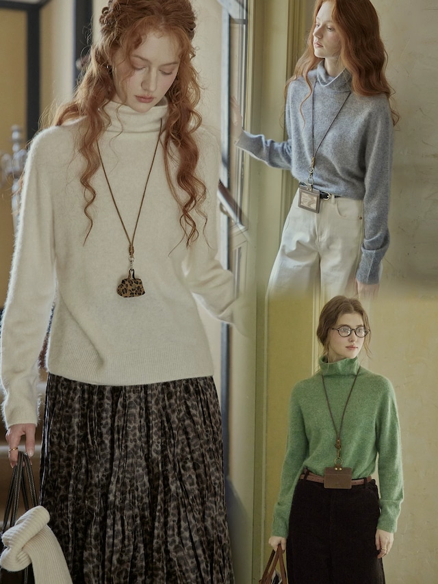 【M0126】Wool Mock Neck Sweater / 3color