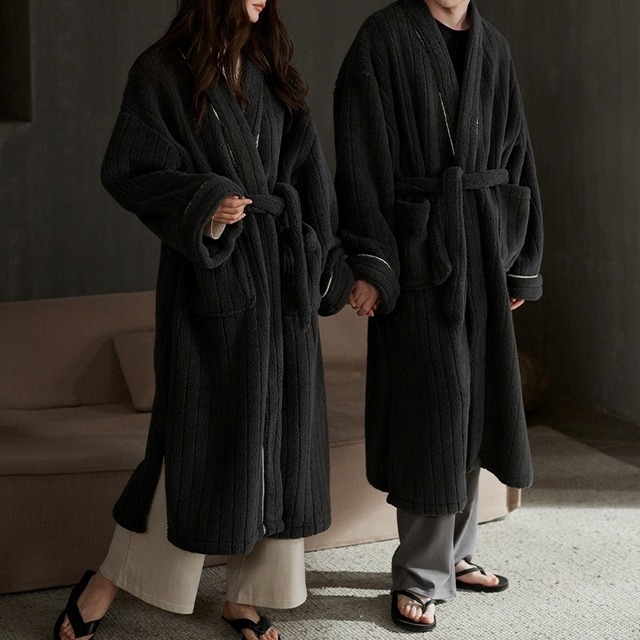 【M-XL】ladies fleece gown style room wear p1330