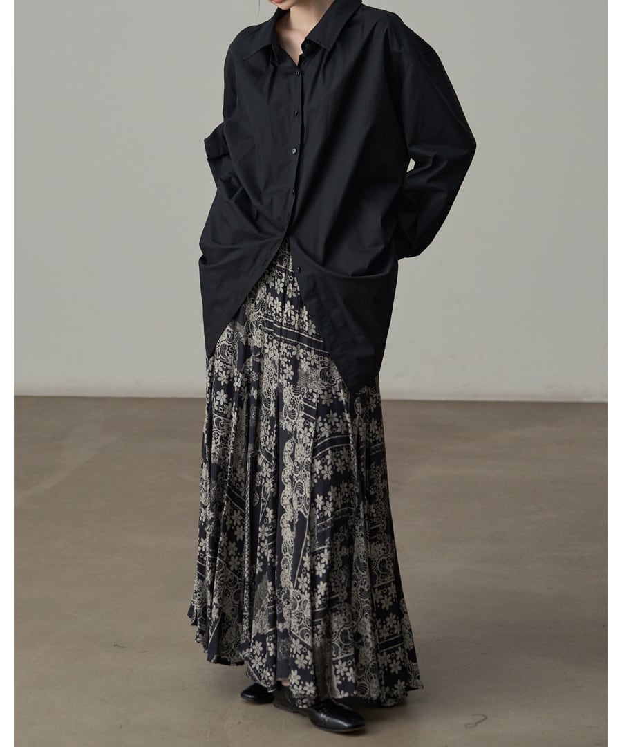 レトロプリント◆ミディフレアスカート【s-60229】