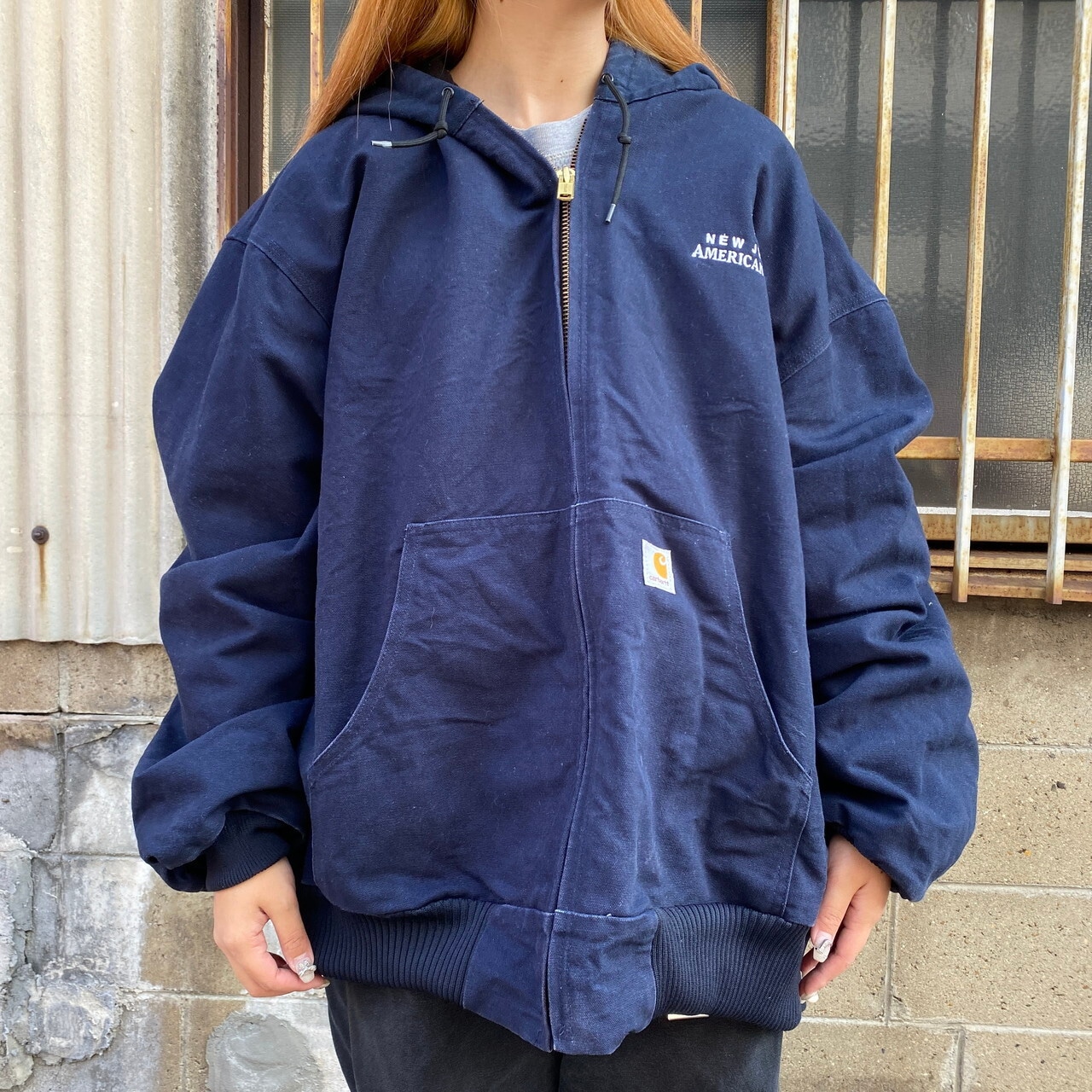 ビッグサイズ Carhartt カーハート 企業ロゴ刺? アクティブジャケット  