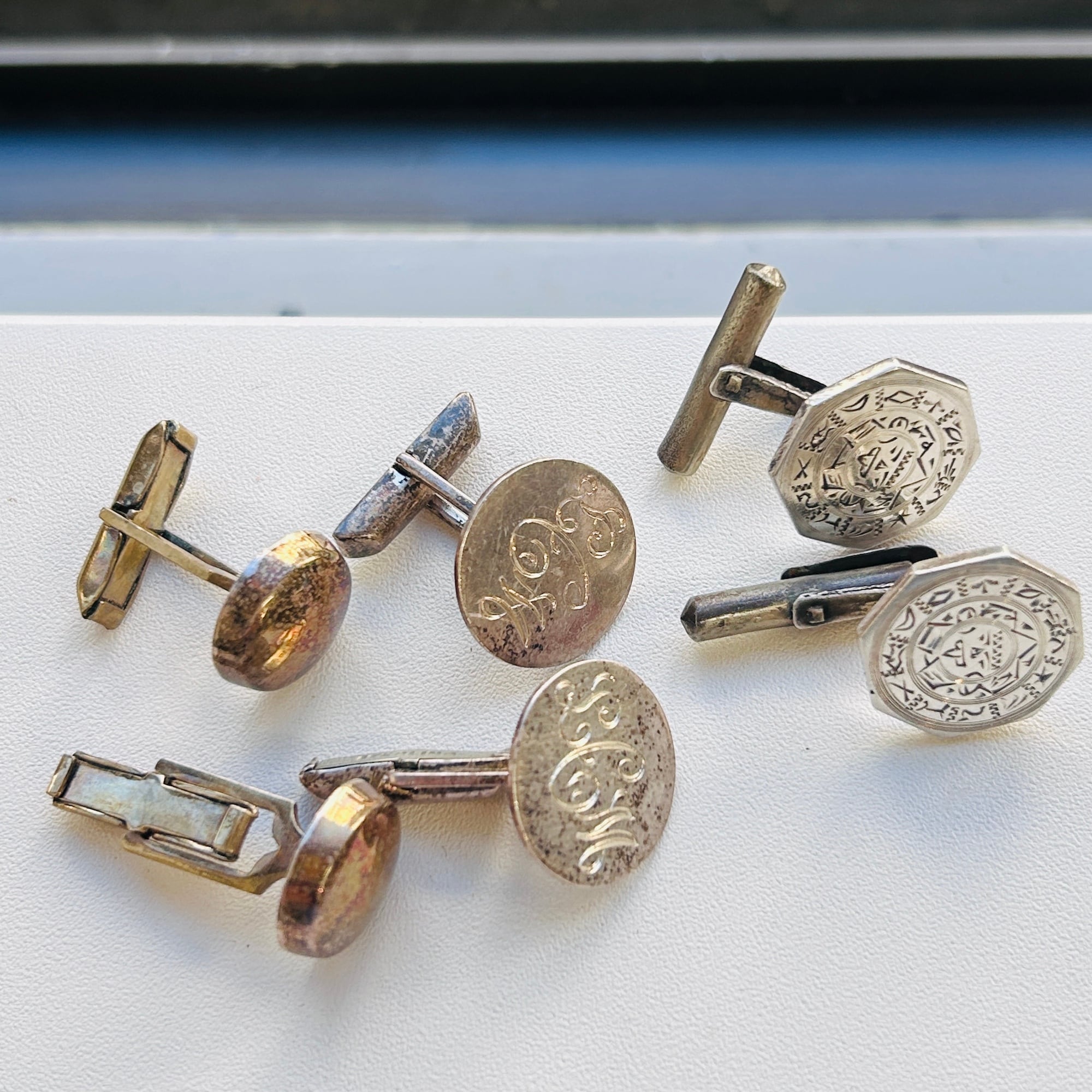 シルバー925 リメイクボタンピアス | Milo Antiques & Vintage