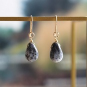 10月誕生石・デンドライトオパールのピアス(K14GF)