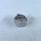 3連リング　シルバーリング　3色ストーン　19号 19acd5