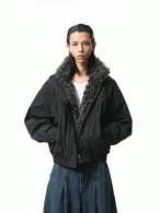 BOOGOOVOGUE Wolf Fur Collar Down Bomber
