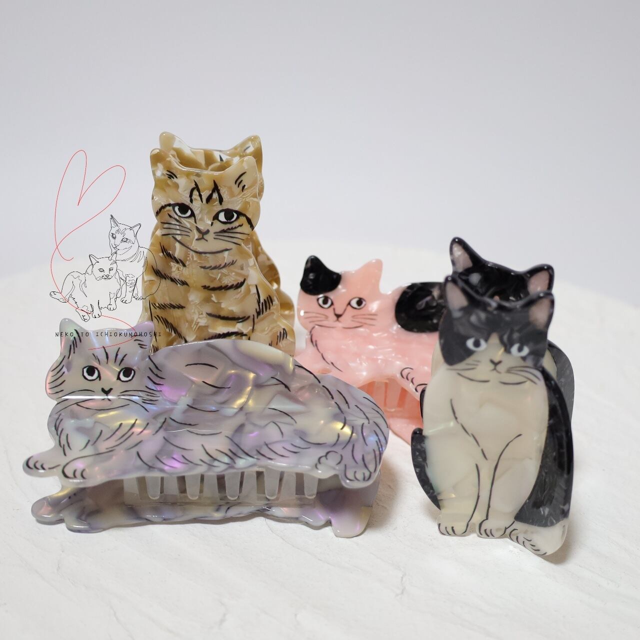 Matsuo Miyuki Cat Hair Clip Noisettes | 猫とイチオクノホシ