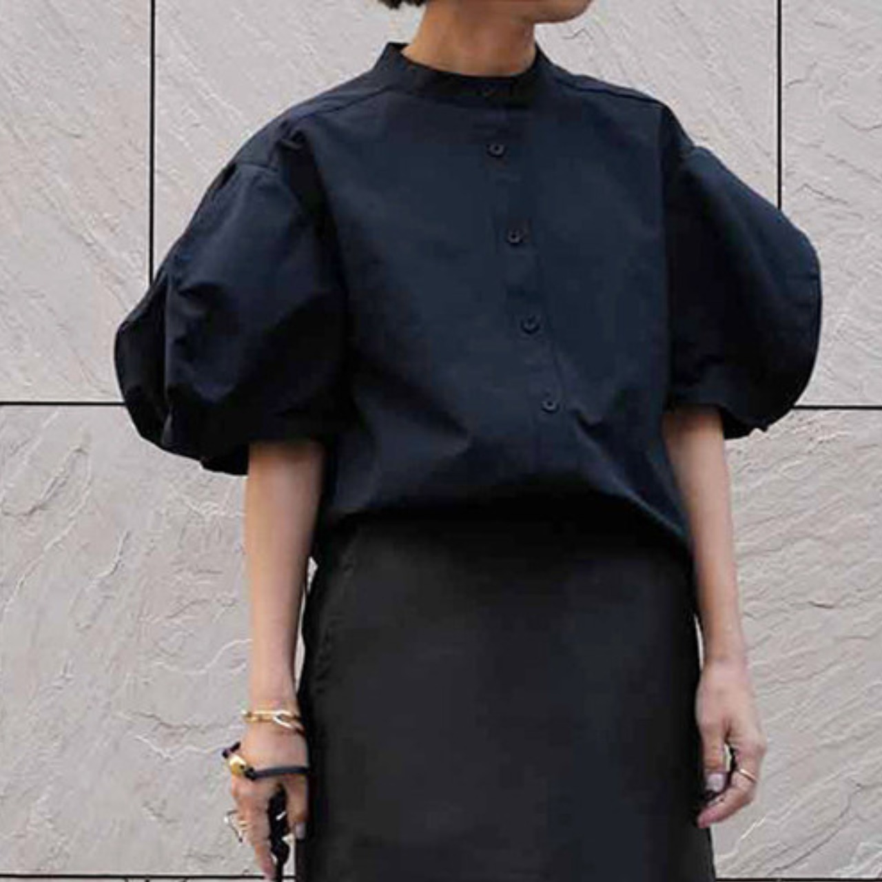 ボリュームスリーブ プルオーバー シャツ 全2色 00062