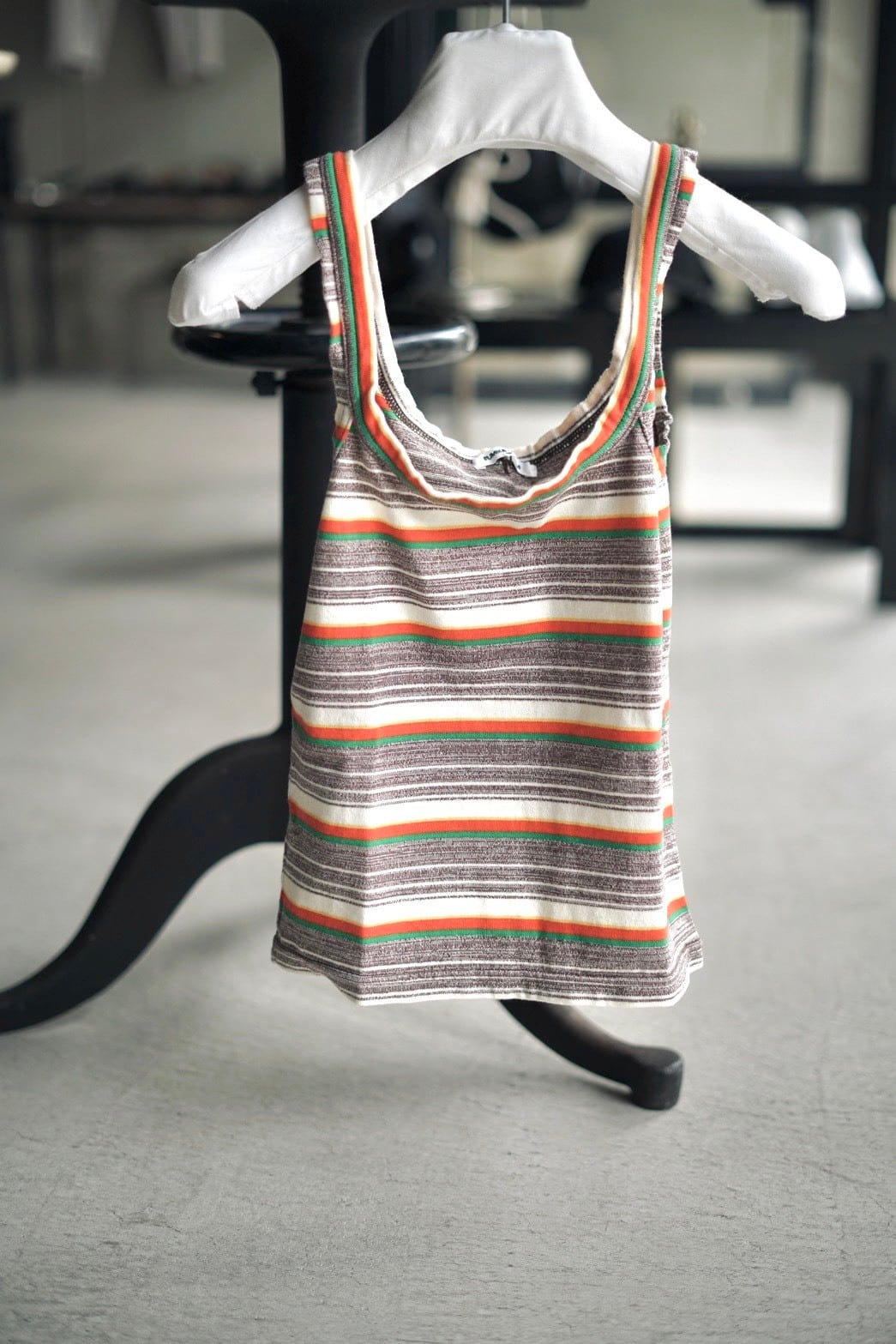 FUMIKA_UCHIDA / Grandrelle multi stripe camisole ( BROWN , BLACK