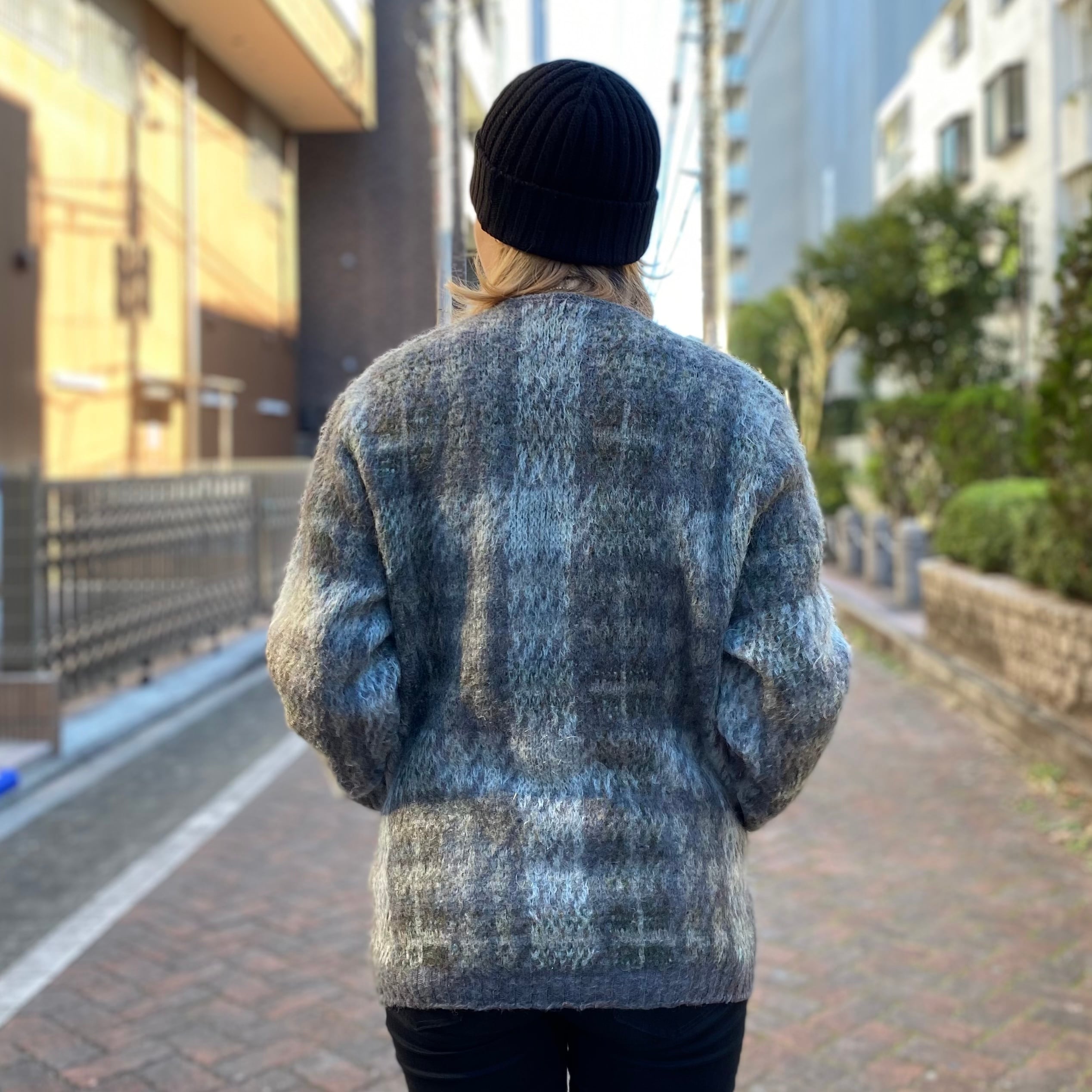 60年代 Size:M【 Brentwood 】 ウール×アルパカ カーディガン ポケ付き